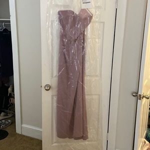 After Six Dusty Rose bridesmaid dress